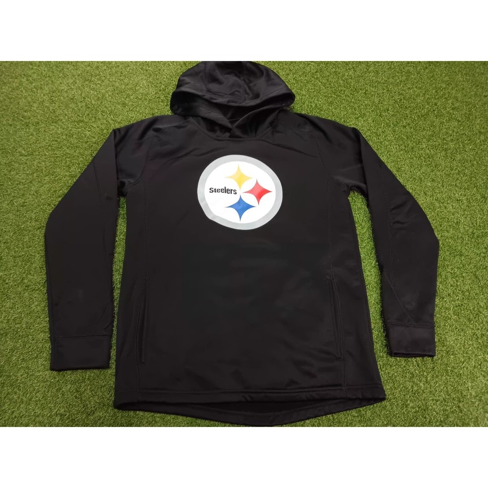 Pittsburgh Steelers‎ Hoodie Boys Large Black Outerstuff American Football Team
